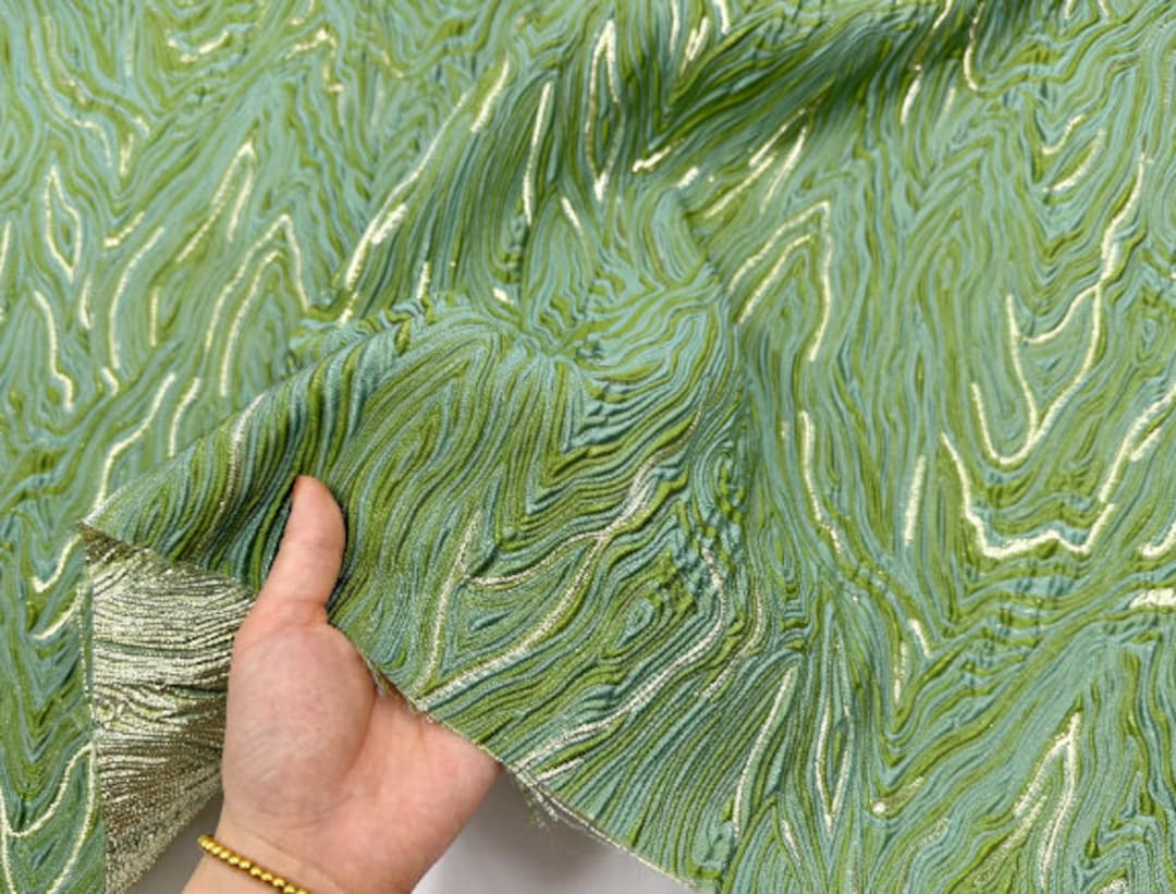 Green - Prewashed Cotton Jacquard Fabric 19