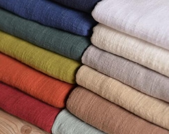 ON SALE, 20 Color cotton linen fabric, soft cotton linen fabric, thin fabric, comfortable fabric, wholesale, by the yard