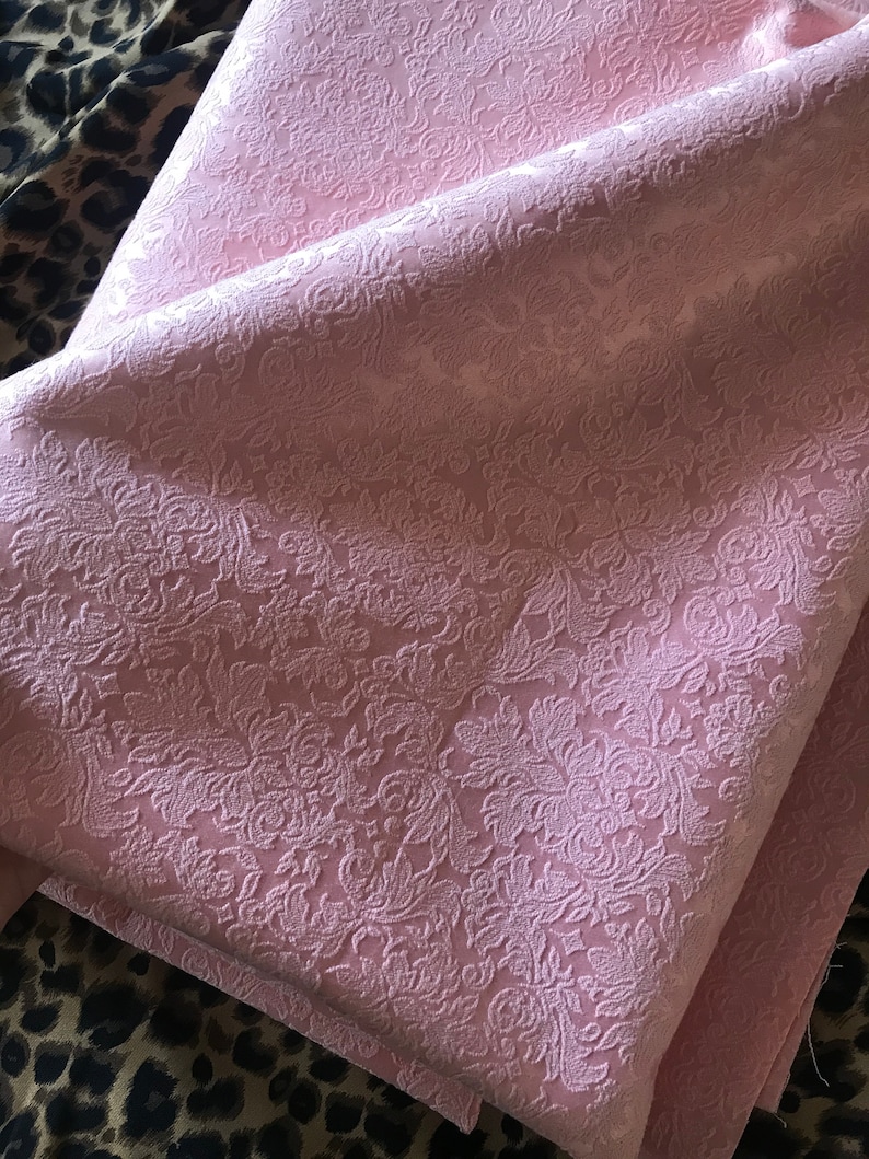 stretch fabric Pink jacquard fabric by the yard wedding dress fabric