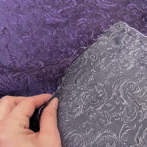 High quality jacquard fabric, purple color jacquard fabric, wedding jacquard fabric, cosplay dress