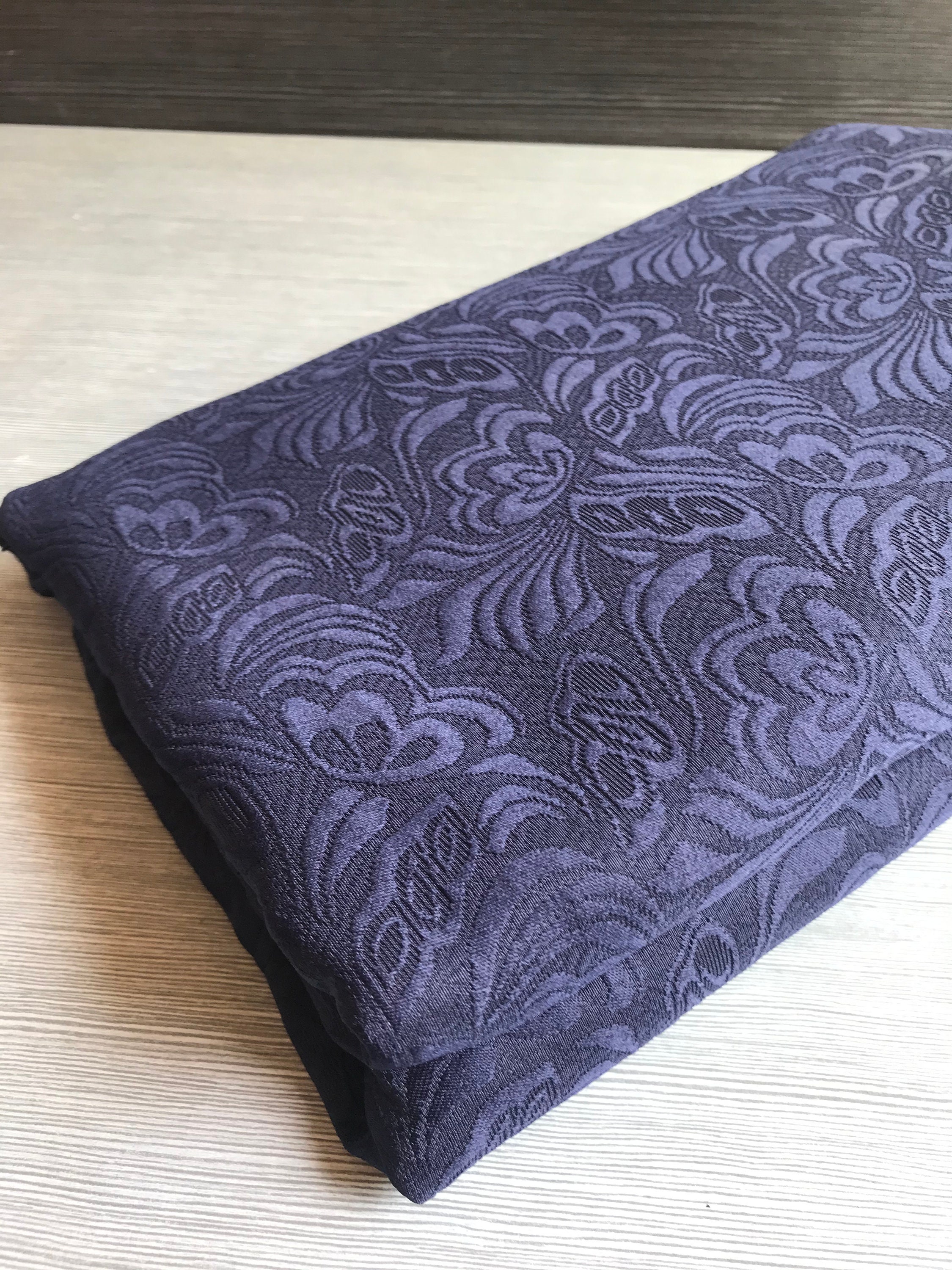 High Quality Jacquard Fabric Navy Blue Color Jacquard Fabric Etsy UK