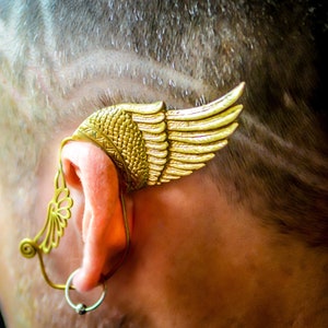 Wing Ear Cuffs - Brass