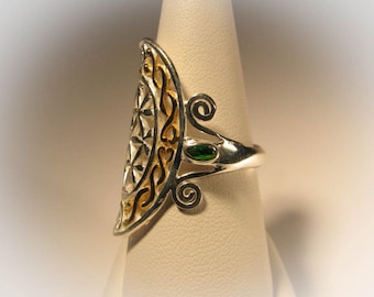 Flower of Life Ring - Shorty - 24K Gold Plated / Sterling Silver