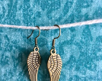 Metal wing earrings