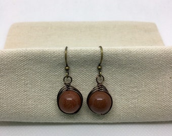 Goldstone Earrings