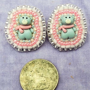 DISCOUNTED Winter Blue Bear Earrings/Winter Earrings/For Her
