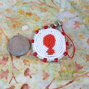 Pit Fall Phone Charm/Hand Beaded/Bead Embroidery/Video Game Sprite