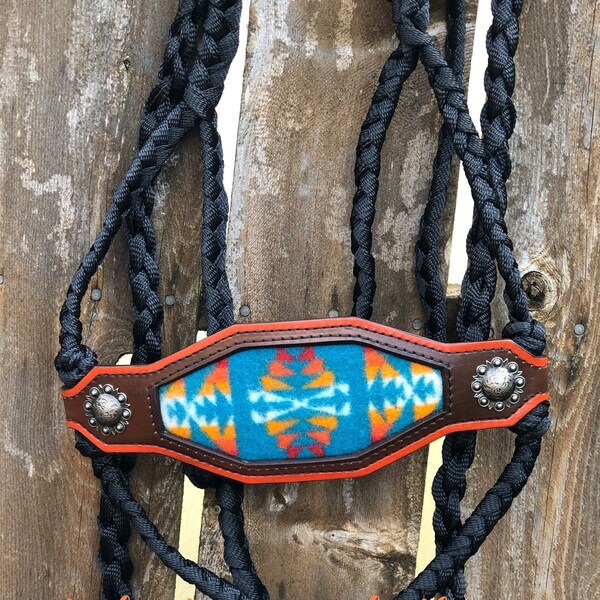 SALE PRICE Pendleton wool and leather halter