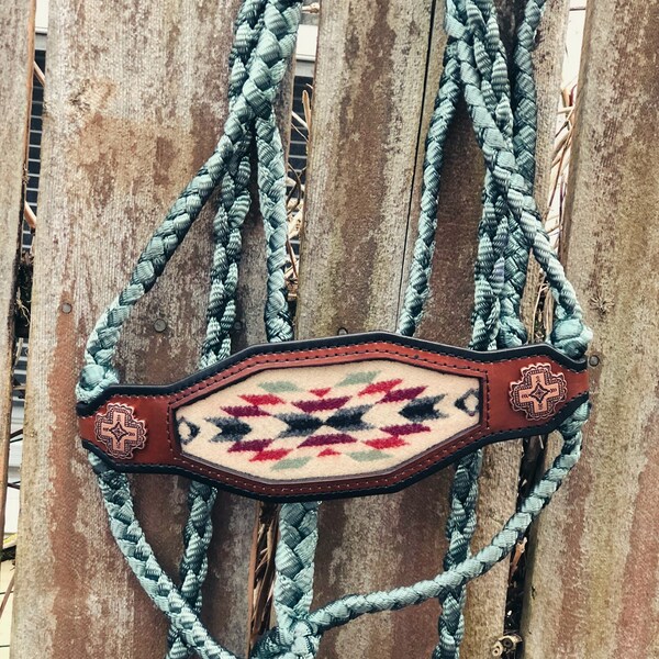 SALE PRICE Pendleton wool and leather halter