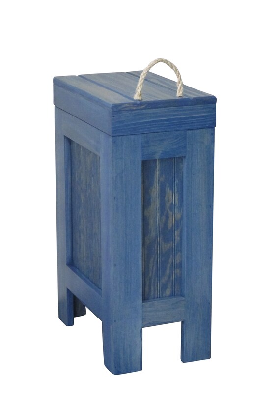 Farmhouse Kitchen Garbage Can Wood Trash Bin Rustic ...