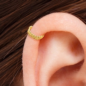 Knorpel Ohrring, Rosegold Knorpel Ohrring, Knorpel Manschette, Indische Helix Ring, Helix Manschette, Gold Helix Ring, Helix Goldring, SKU 37