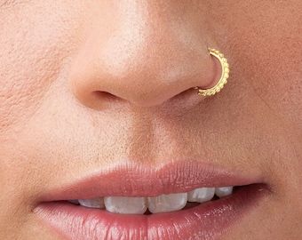 Indian Designer CZ Hoop Nose Ring Dangle Golden Nath Women Nose Piercing Jewelry Indian Designer CZ Hoop Nose Ring Dangle Golden Nath Women Nose Piercing Jewelry