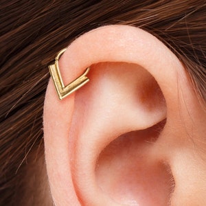 Cartilage Earring Gold Cartilage Earring Helix Earring Etsy