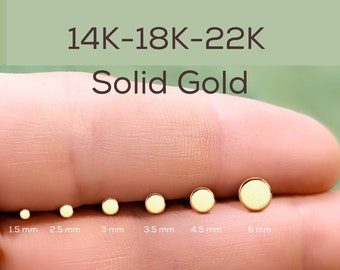 Schijf Neus Stud, Platte Neus Stud, 14k Gouden Neus Stud, 22k Gouden Neus Stud, Kleine Neus Stud, Kleine Neus Stud, Dot Neus Stud, 18k Gouden Neus Stud