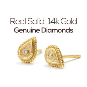 Fine Jewelry, Diamond Earrings, Gift for Anniversary Gift, Gold Diamond Earrings, Diamond Stud Earrings, Genuine Diamond Earrings, SKU 26