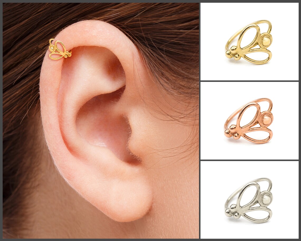 Kann Man Normale Ohrringe Als Helix Benutzen Helix Ohrring Helix Gold 14k Solid Gold Helix Ring - Etsy.de