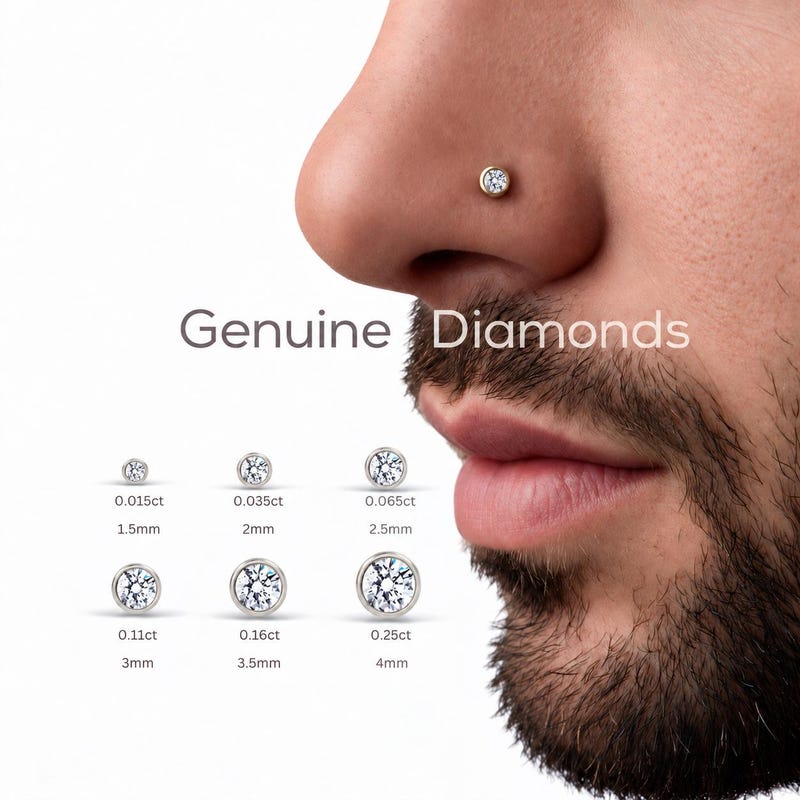 Mined Diamond Tragus Stud - Etsy