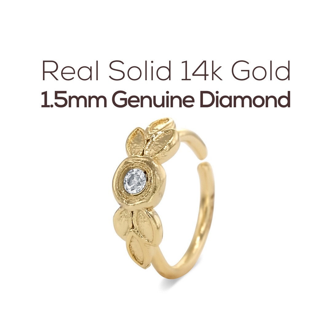 Diamond Nose Hoop, Diamond Nose Ring, Nose Ring Hoop, Genuine Diamond