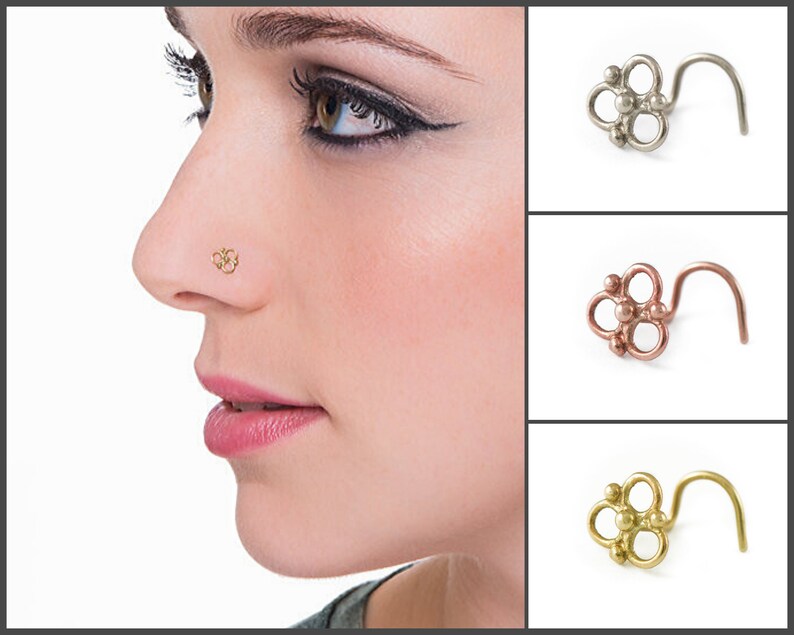 Nose Ring Gold Nose Stud Nose Piercing Gold Nose Jewelry Etsy