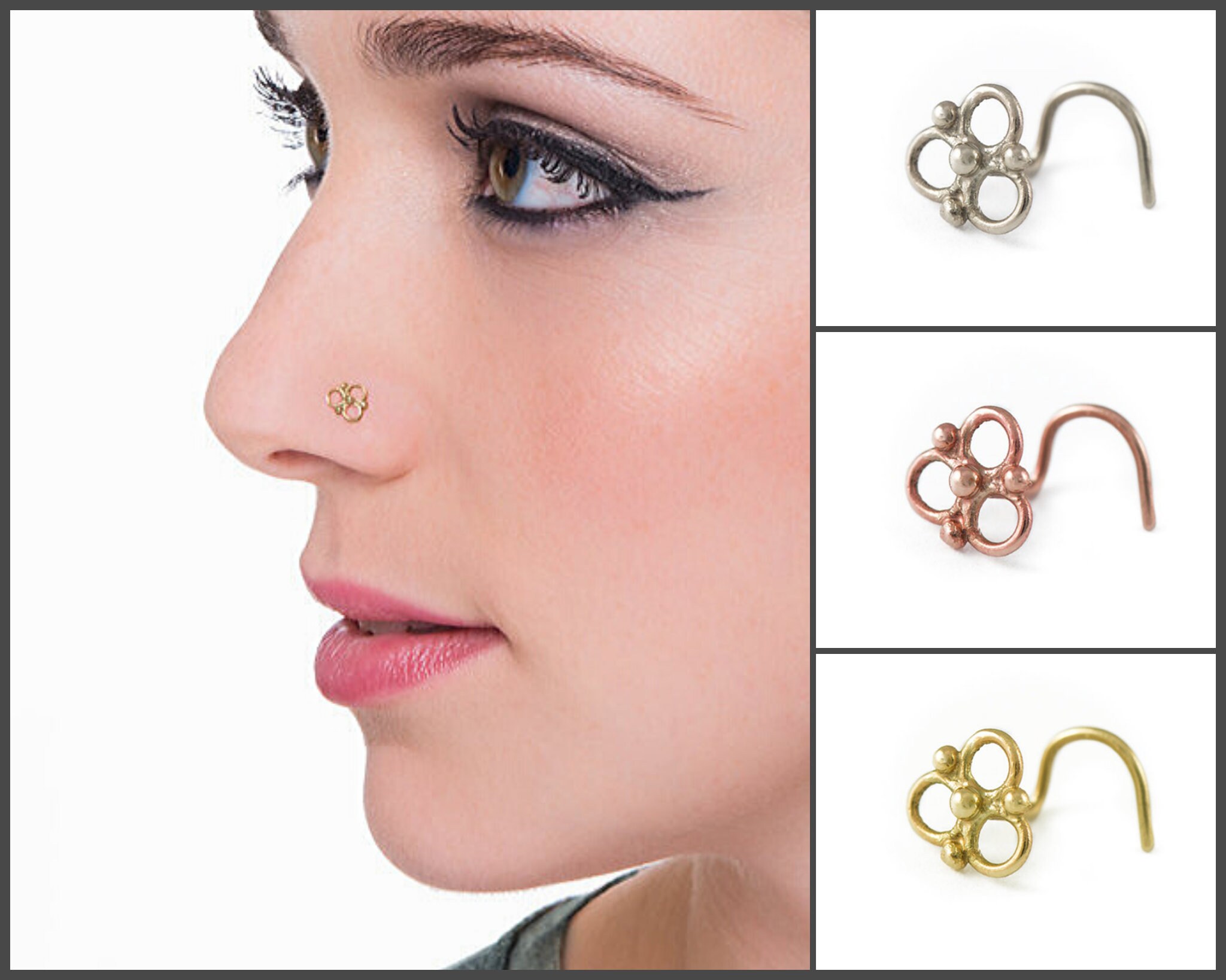 Nose Ring Gold Nose Stud Nose Piercing Gold Nose Jewelry Etsy UK