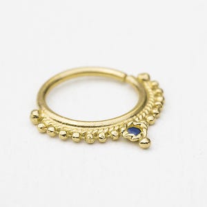 Anillo de nariz indio, anillo de nariz de oro, anillo de nariz primitivo, aro de nariz, perforación de nariz, aro de nariz de oro, anillo de nariz de boda, tabique nasal, SKU 58