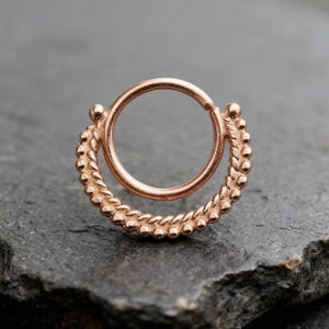 Dainty Indian Nose Hoop: Tiny Solid 14k Gold Ring (Custom Size) image 10