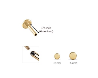YAKRUNA 2 Paia Di Chiusure Per Orecchini A Perno In Oro 14K, 5,8x5,0 Mm - Fermagli Di Ricambio Sicuri E Ipoallergenici (4 Pezzi) - 3