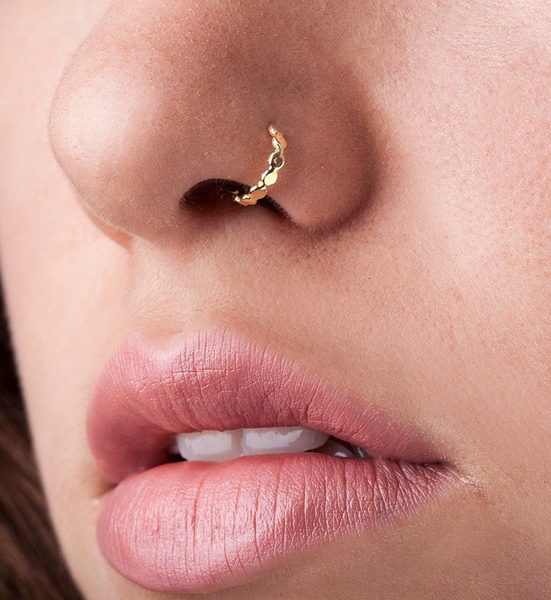 Plain Nose Ring Gold Nose Ring Nose Cuff Gold Nose Cuff Etsy