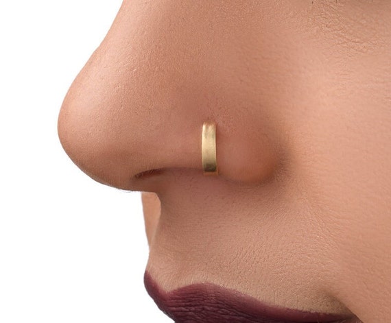 Silver And Gold Nose Ring Hoop 6-mm 22 Gauge (set Of 3) Surgical Steel !  Hot 🔥 | eBay