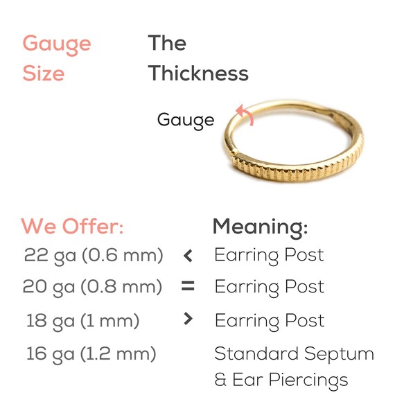 Septum Ring Size Chart