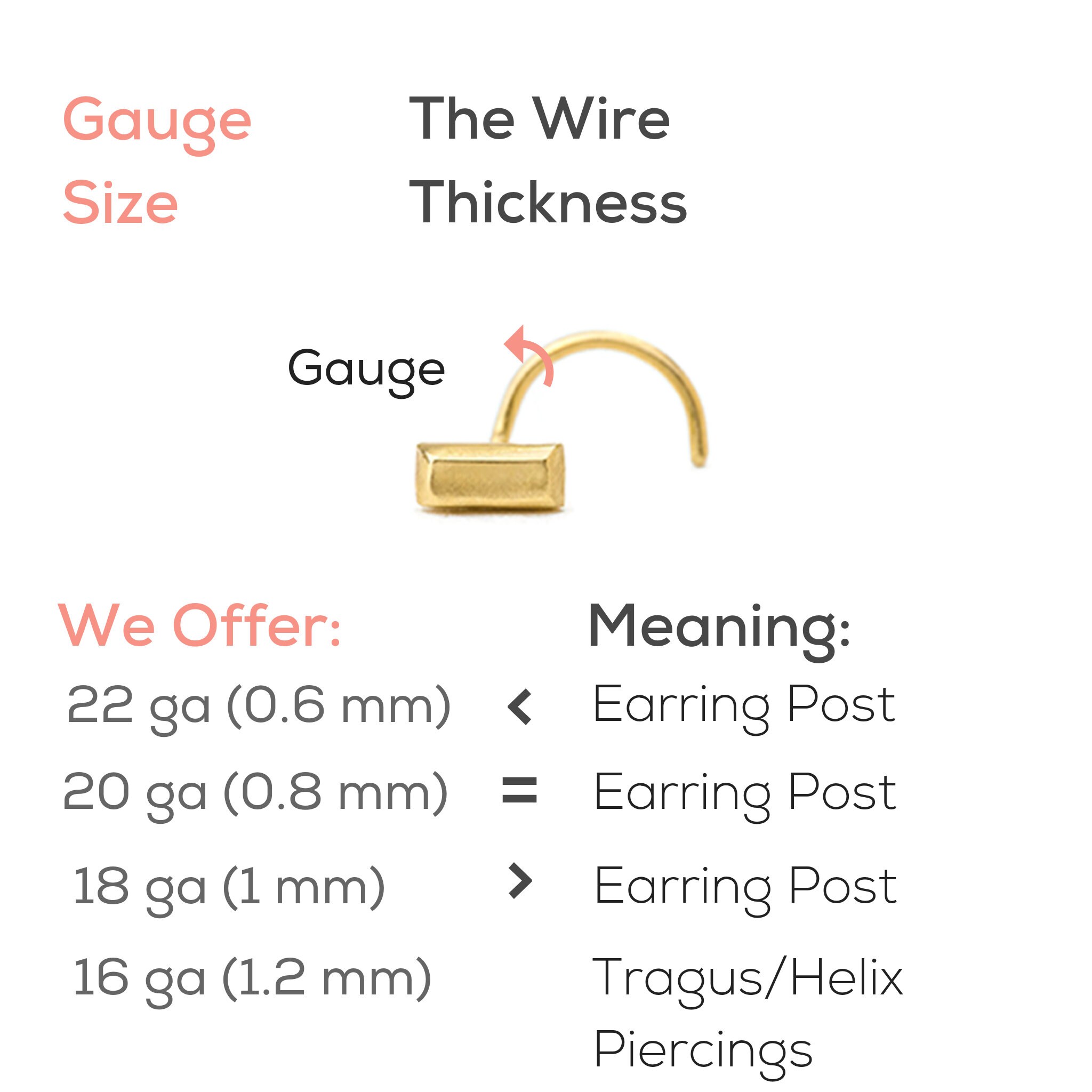 Flat Nose Stud Disk Nose Stud Gold Round Nose Stud Real Etsy