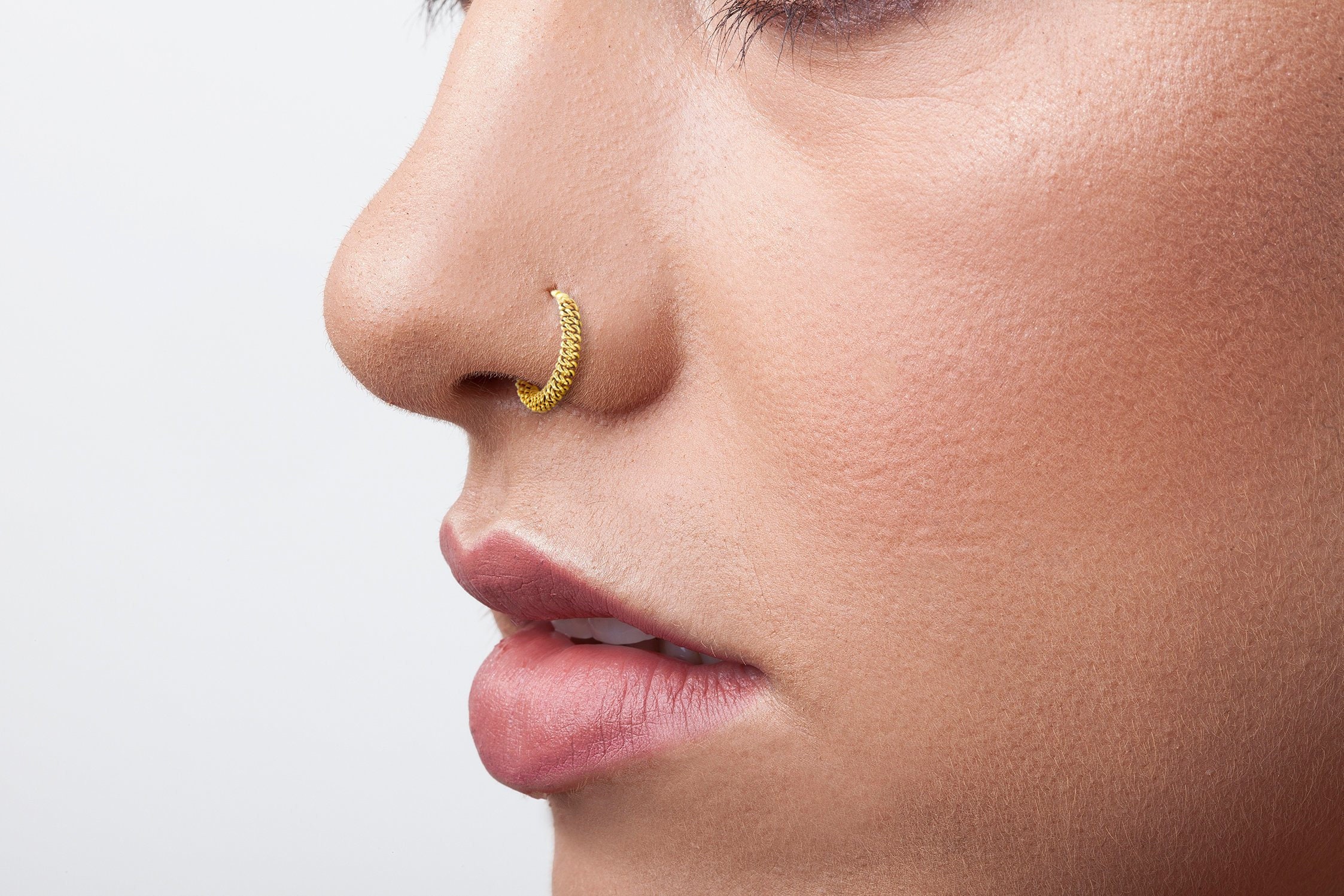 Nose Ring Gold Nose Ring Real Gold Nose Ring Solid Gold Etsy