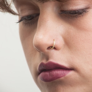 Gold Nose Ring Indian Nose Ring Nose Hoop Tragus Cartilage - Etsy