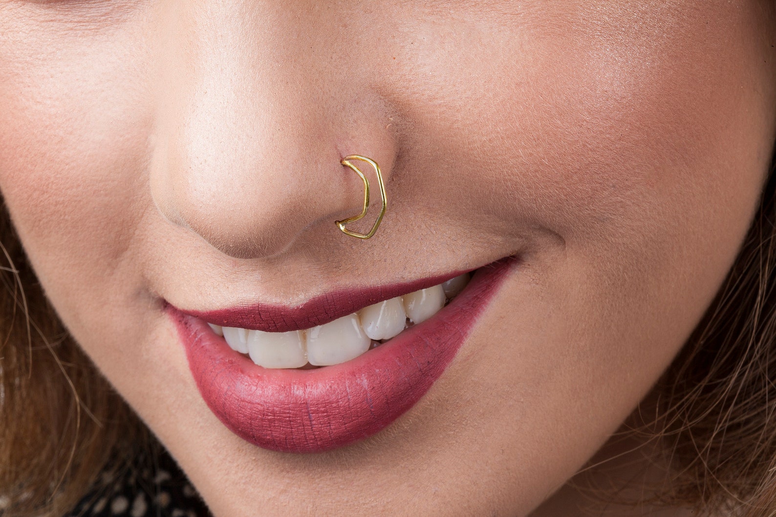 solid gold nose jewelry