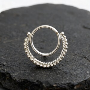 Dainty Indian Nose Hoop: Tiny Solid 14k Gold Ring (Custom Size) image 14