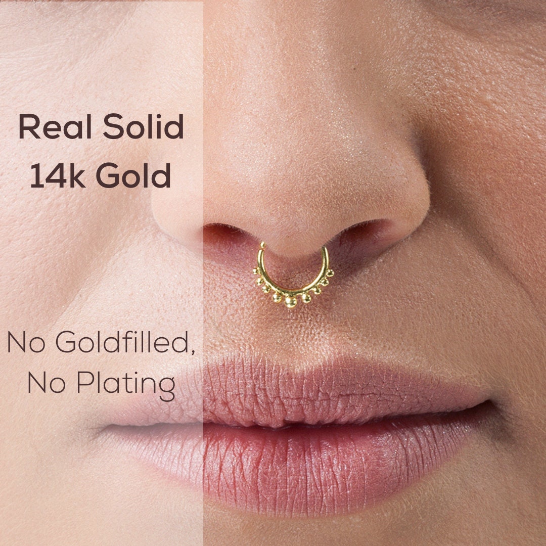 Gold Middle Nose Ring Indian Different Types Middle Nose Ring