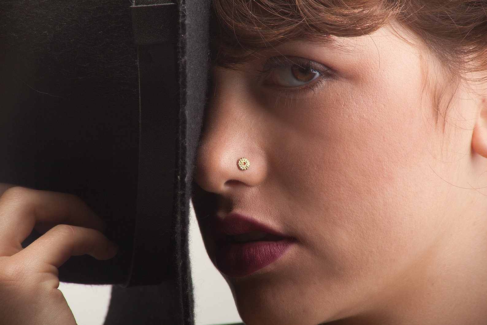 Nose Stud Indian Nose Stud Gold Nose Stud Nostril Pin Gold Etsy