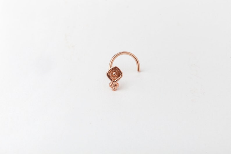 Small Indian Nose Pin 14k Solid Gold Nose Stud Indian Nose - Etsy