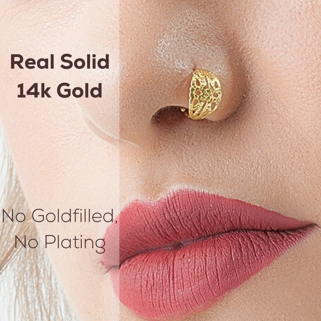 Large Gold Nose Ring, Large Nose Ring Gold, Statement Nose Ring