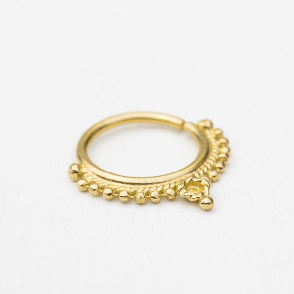 CLEARANCE SALE! Gold Septum Ring in 18 gauge 23/64" (9 mm) Inner Diameter