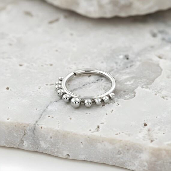 BISAER Orecchini A Cerchio A Cuore In Argento 925 - Placcati Oro Bianco 14K, Con Zirconi, Ipoallergenici