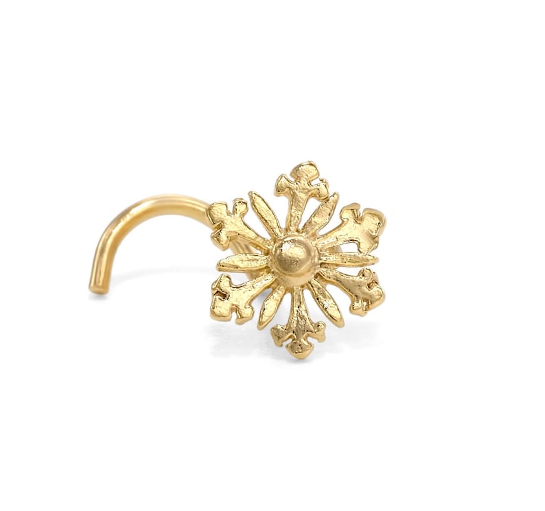 Large Nose Ring Large Nose Stud Gold Nose Ring 14k Gold Etsy