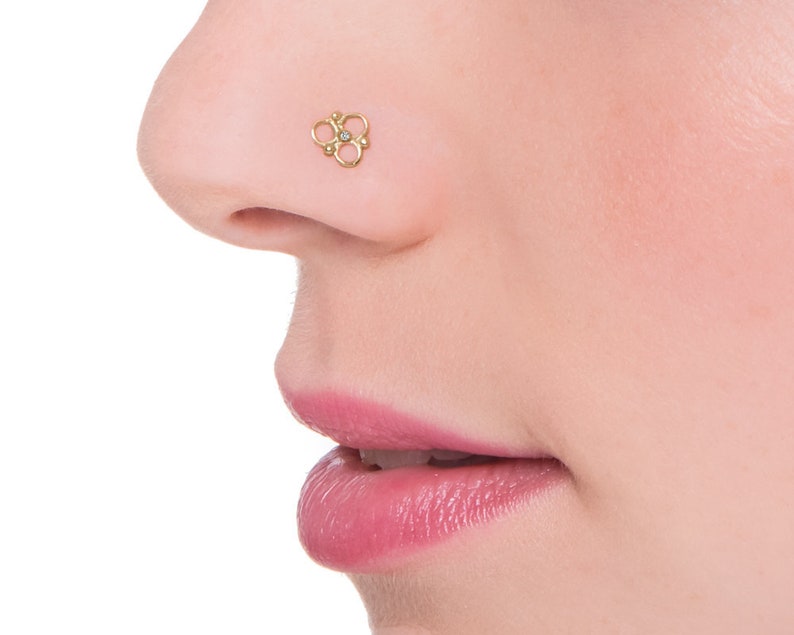 Diamond Nose Ring Diamond Nose Jewelry Diamond Nose Etsy