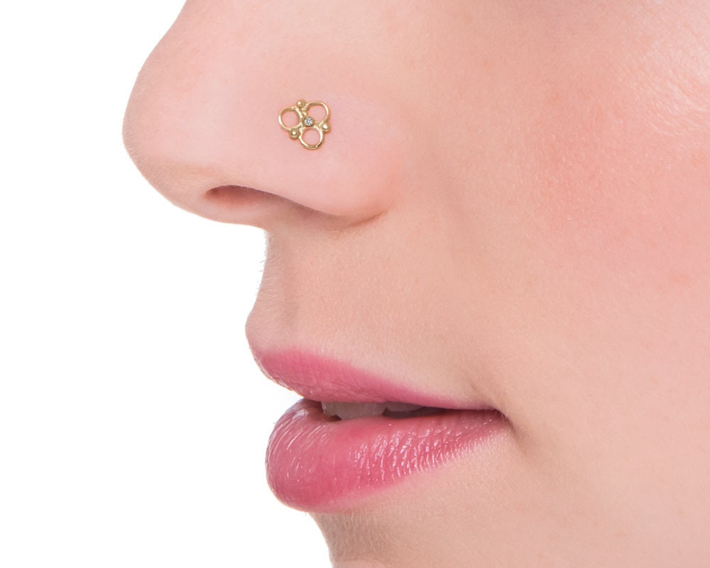 Diamond Nose Ring Diamond Nose Jewelry Diamond Nose Etsy Australia