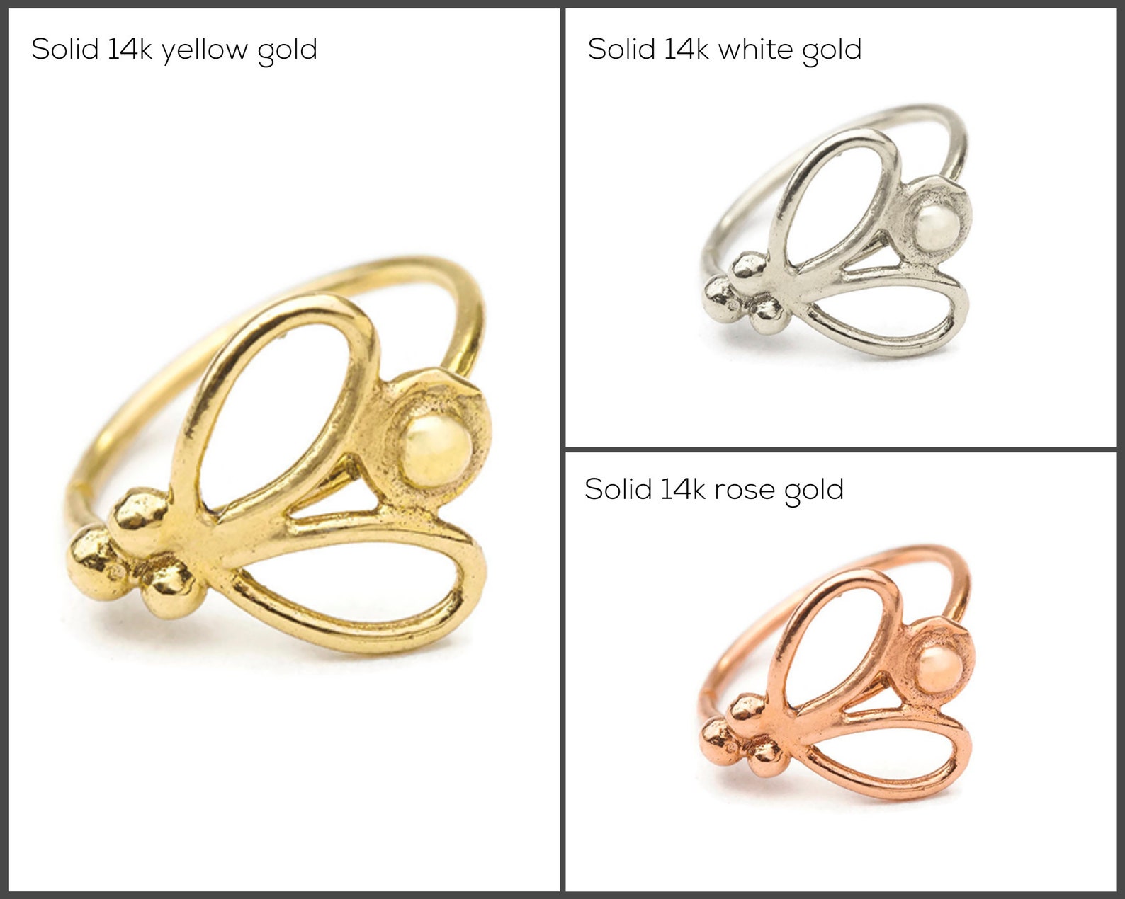 Helix Ohrring Helix Gold 14k Solid Gold Helix Ring Etsy.de