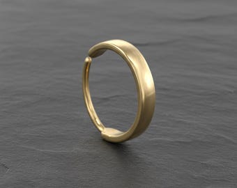 Minimalist 18k Gold Nose Ring Hoop, Thick Style (6-9mm Sizes)
