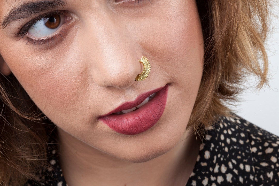 Statement Nose Ring Large Nose Ring Bold Nose Ring Bali Etsy