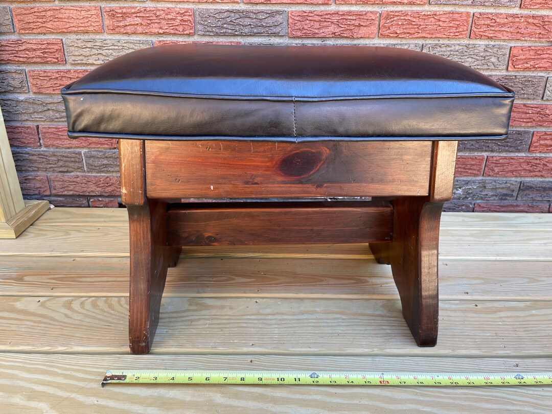 Vintage Ethan Allen Stool Bench Storage Ottoman Ethan Allen Etsy