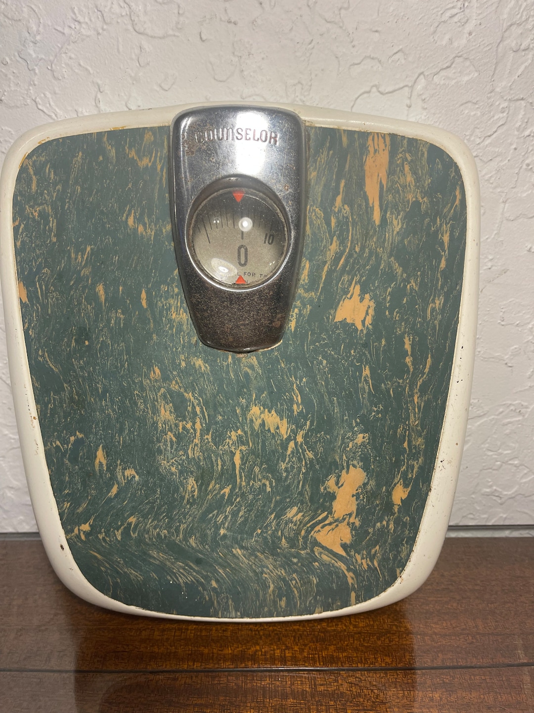 Vintage Counselor MCM Bathroom Scale Bubble Glass Scale 1950s