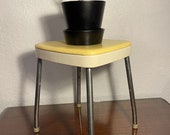 Vintage Yellow Cosco stool, footrest, stepstool, child s seat, utility chair. Plant stand. Yellow Kitchen MCM Kitchen Decor